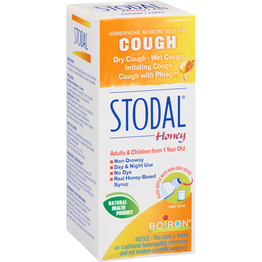 Stodal Honey For Dry Or Wet Cough / 蜂蜜配方止咳糖浆(适用于干咳或湿咳)- crescentpharmacy.ca