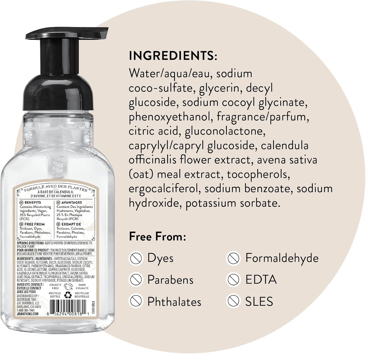 Foaming Hand Soap Coconut / 椰子 泡沫洗手液 - crescentpharmacy.ca