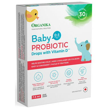 Baby Probiotic Drops with Vitamin D / 婴儿益生菌滴剂(含维生素D)- crescentpharmacy.ca