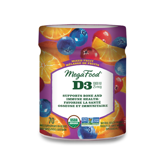 Gummy D3 (1000 IU) Wellness – Mixed Fruit / 维生素D3软糖(1000 IU)健康配方 – 混合水果味 - crescentpharmacy.ca