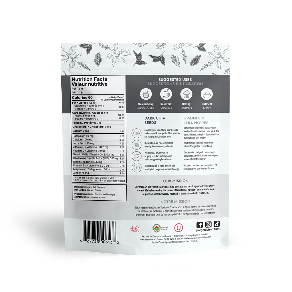 Organic Dark Chia Seeds / 有机 奇亚籽 - crescentpharmacy.ca