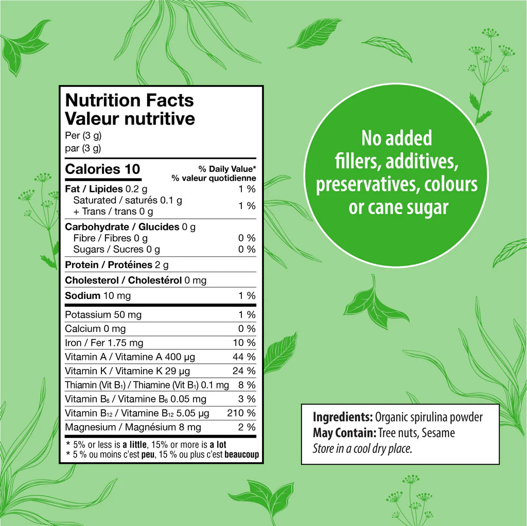 Organic Spirulina Powder / 有机螺旋藻粉 - crescentpharmacy.ca