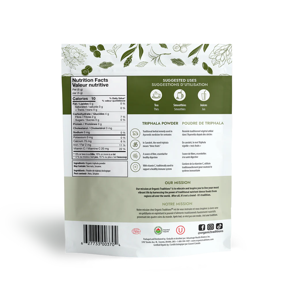 Organic Triphala Powder / 有机 三果粉 - crescentpharmacy.ca
