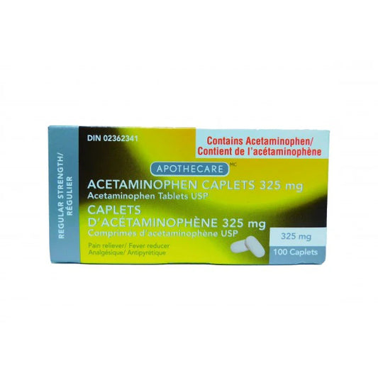 Acetaminophen Caplets 325mg / 止痛/退烧药 - crescentpharmacy.ca