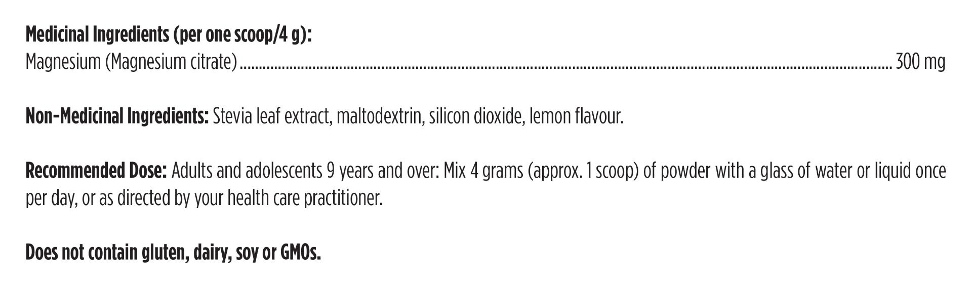 MagCitrate Powder / 柠檬酸镁粉 - crescentpharmacy.ca