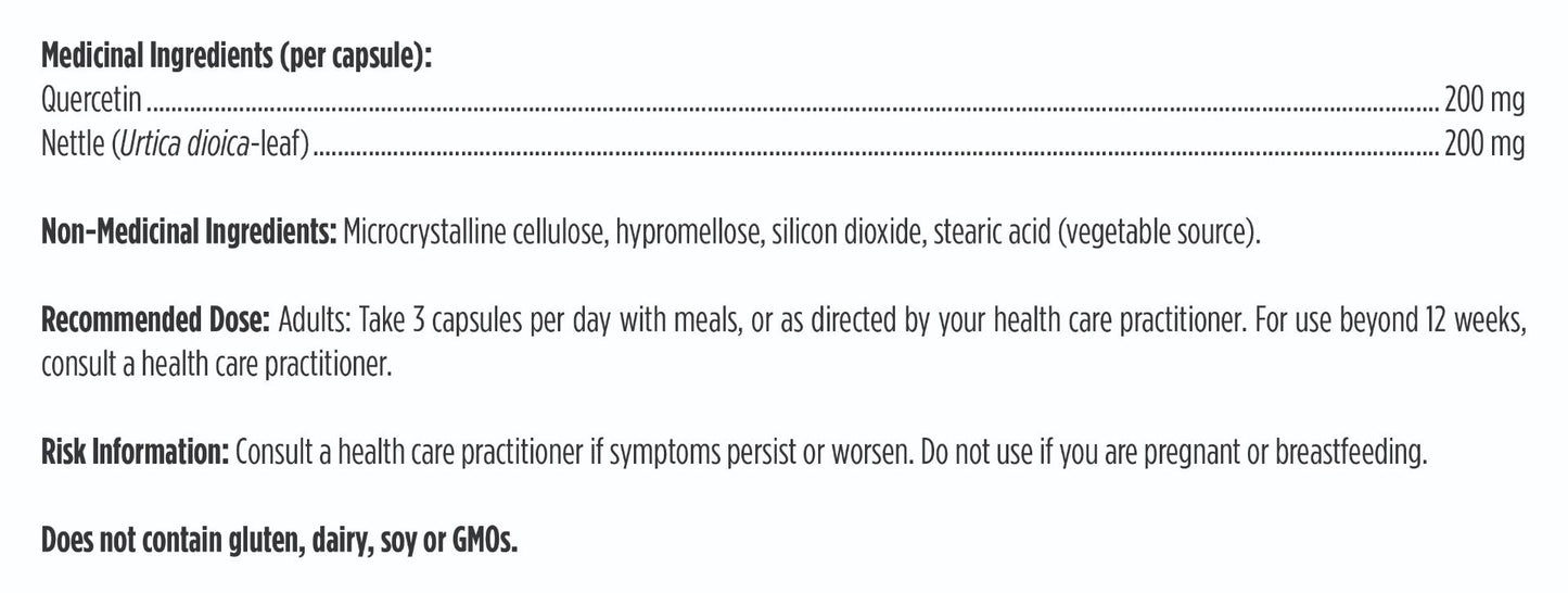 Quercetin + Nettles / 槲皮素 + 荨麻 - crescentpharmacy.ca