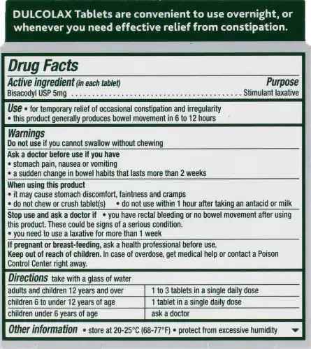 DulcoLax® Tablets / 泻药片 - crescentpharmacy.ca