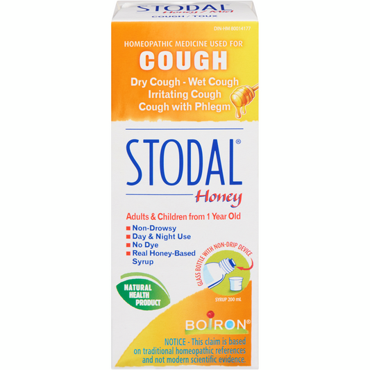 Stodal Honey For Dry Or Wet Cough / 蜂蜜配方止咳糖浆（适用于干咳或湿咳）- crescentpharmacy.ca
