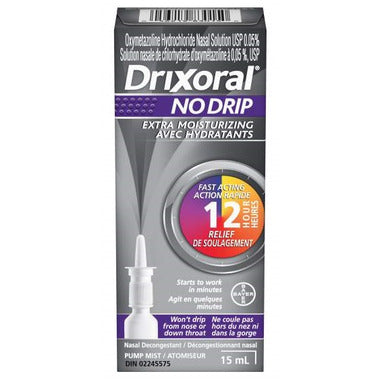 No Drip Extra Moisturizing Nasal Decongestant / 无滴漏 额外保湿 鼻减充血剂 - crescentpharmacy.ca