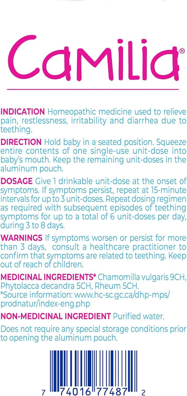 Camilia Baby Teething Relief Medicine / 缓解婴儿出牙不适 - crescentpharmacy.ca