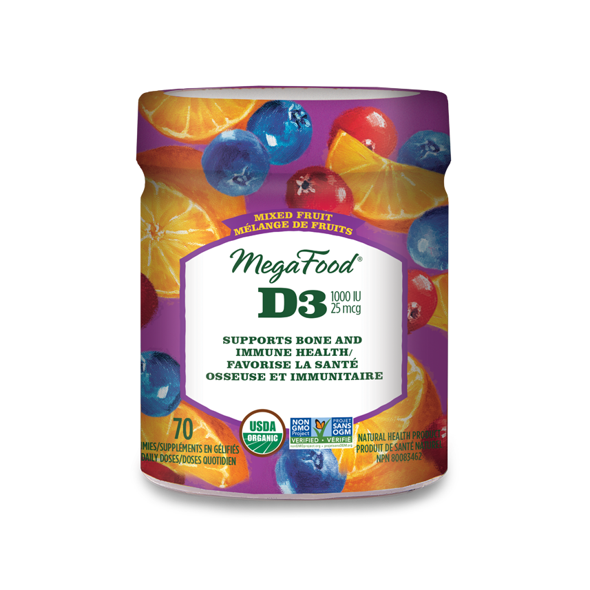 Gummy D3 (1000 IU) Wellness – Mixed Fruit / 维生素D3软糖（1000 IU）健康配方 – 混合水果味 - crescentpharmacy.ca