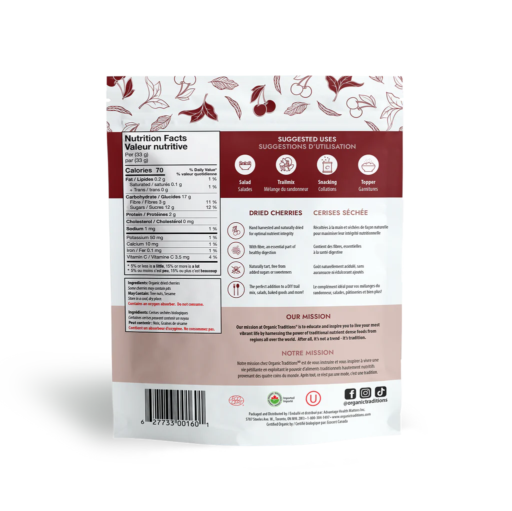 Organic Dried Cherries / 有机 樱桃干 - crescentpharmacy.ca