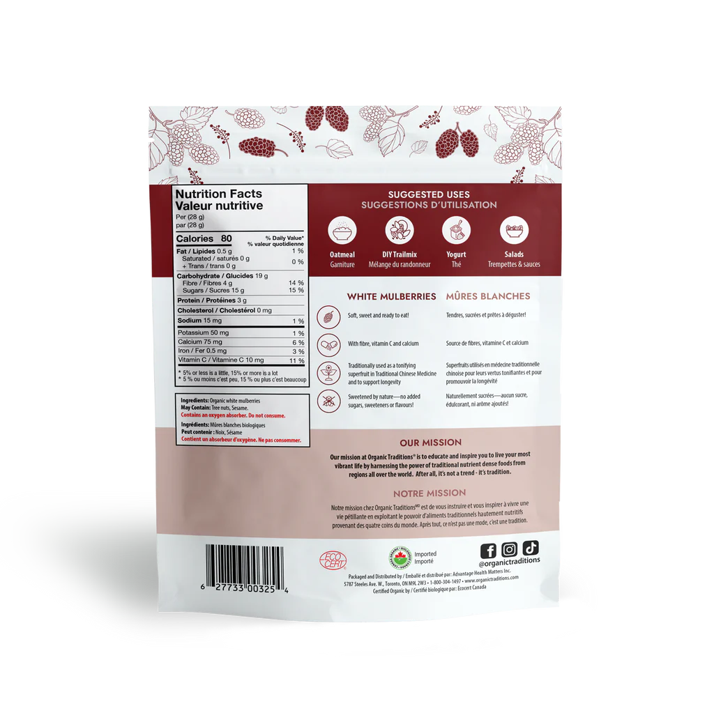 Organic White Mulberries / 有机 白桑葚 - crescentpharmacy.ca