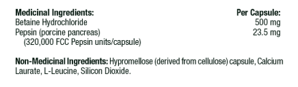 Betaine HCL & Pepsin