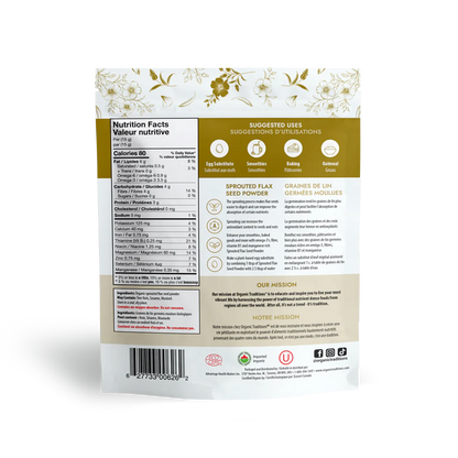 Organic Sprouted Flax Powder / 有机 发芽 亚麻籽粉 - crescentpharmacy.ca