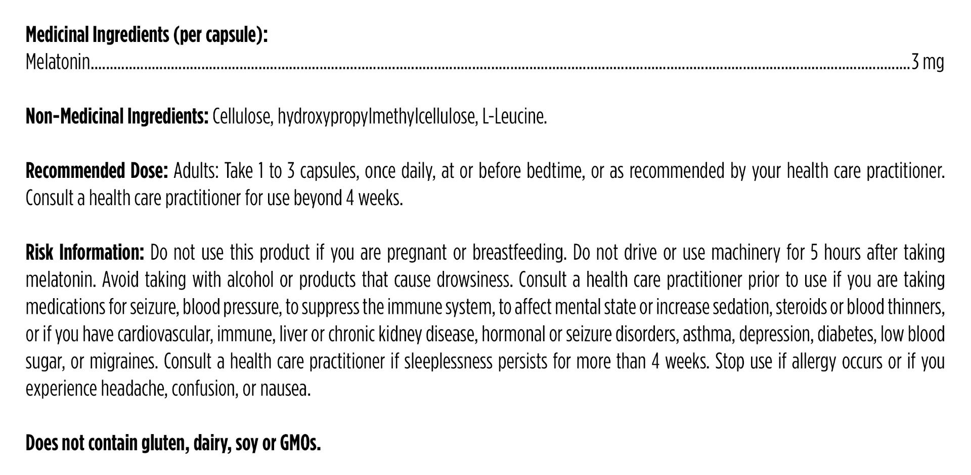Melatonin / 褪黑激素 - crescentpharmacy.ca